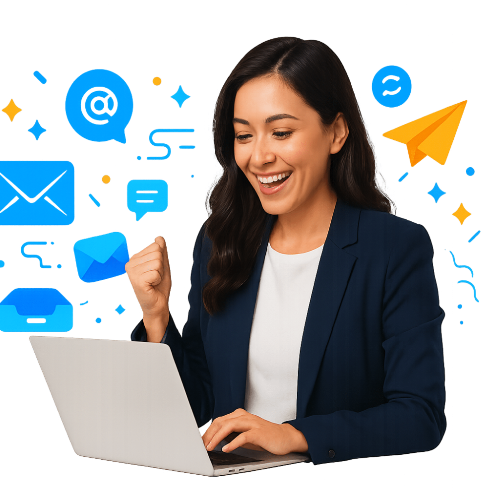 Darwin AI email chatbot replying to a customer message, booking a time and sending a confirmation.